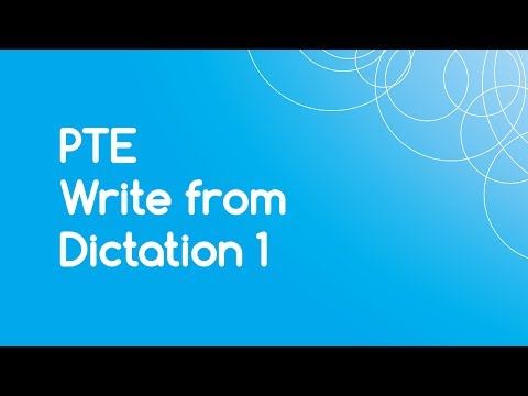 PTE Write from Dictation 1 with Answers