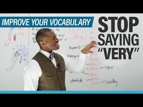 Improve your Vocabulary: Stop saying VERY!