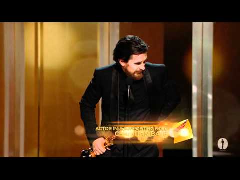 Christian Bale winning Best Supporting Actor