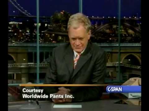 David Letterman Makes Fun of Bush in Front of Bush