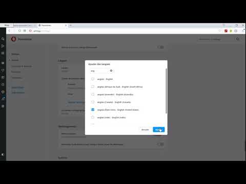 Activer le correcteur d&#039;orthographe anglais dans Opera