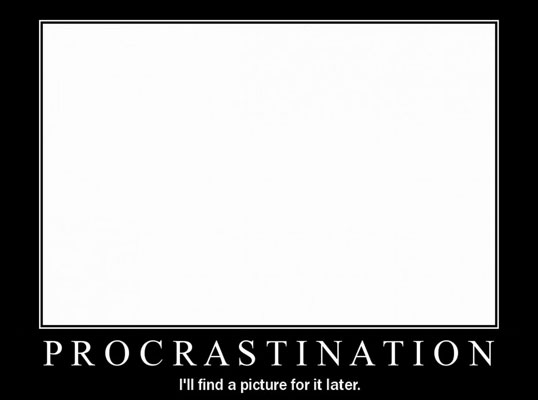 Procrastination (une illustration pleine de motivation)